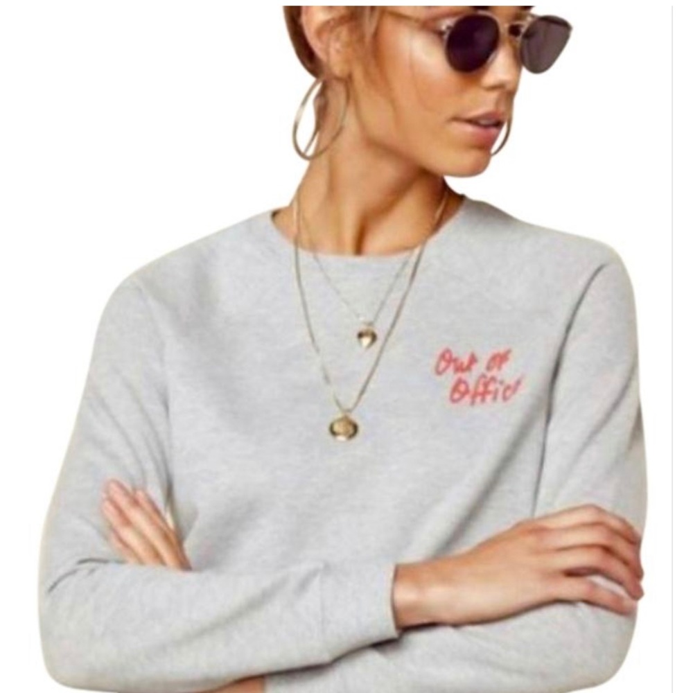 Rebecca Minkoff out of office crew grey sweater